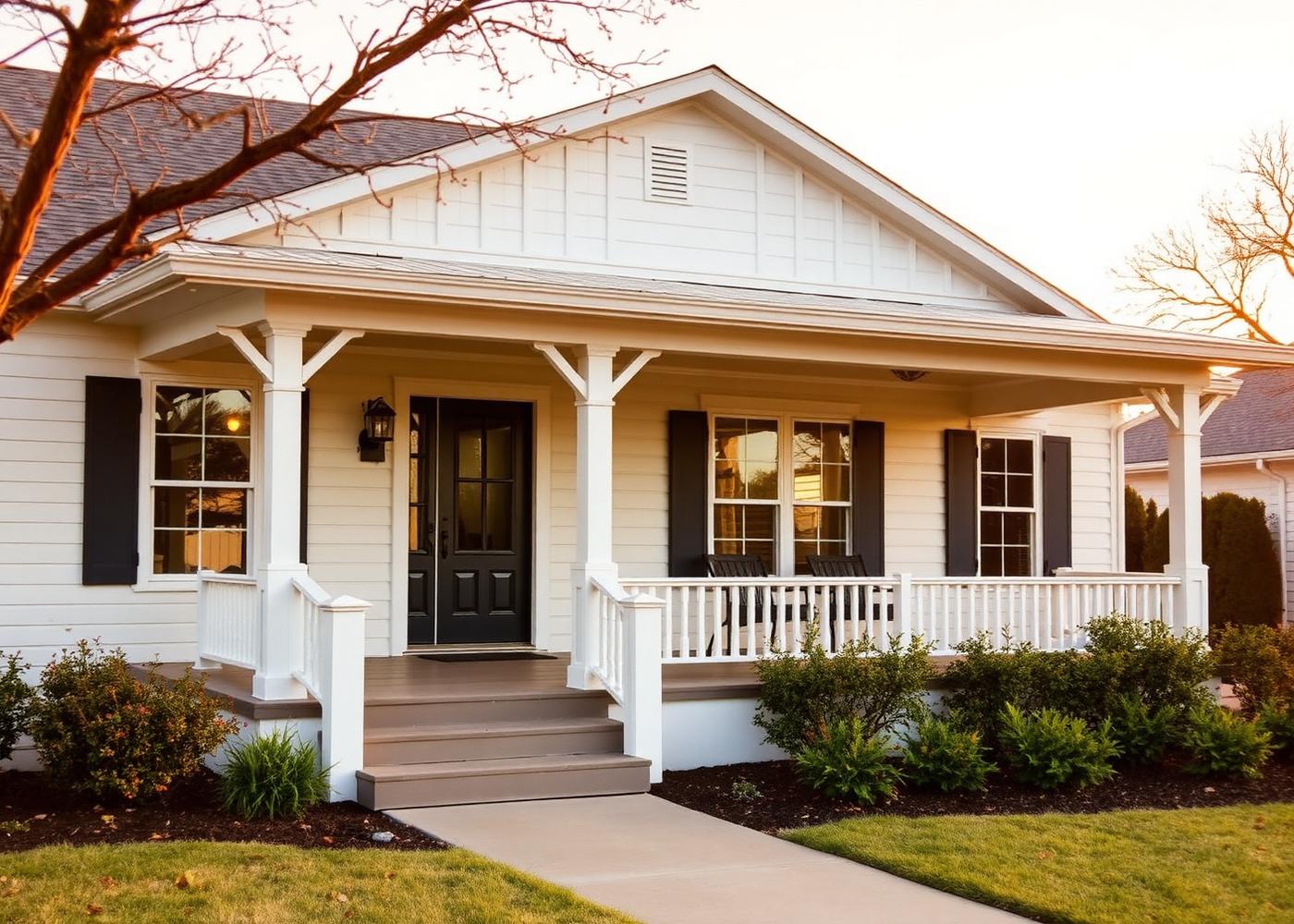 Recently painted home exterior